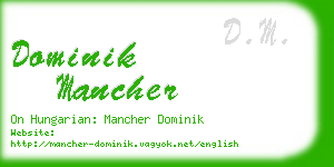 dominik mancher business card